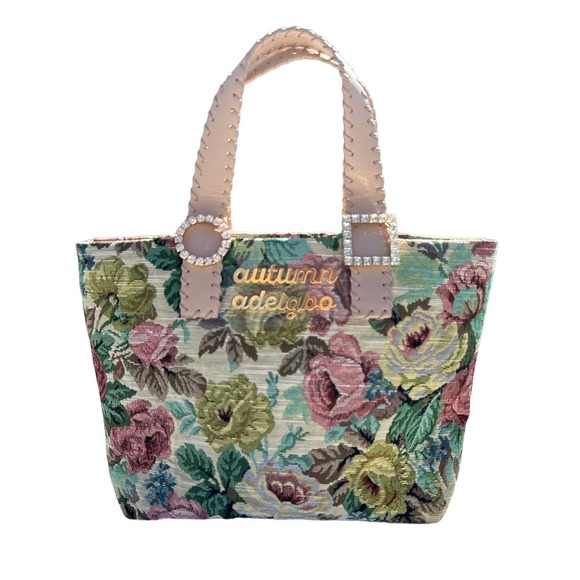 NWOT Autumn Adeigbo Floral Jacquard Handbag or Purse - Picture 4 of 7